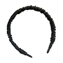 Juodas Mulberry šilko plaukų lankelis